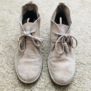 Hush Puppies Cyra Catelyn Bootie \\ Suede \\ Beige, grey